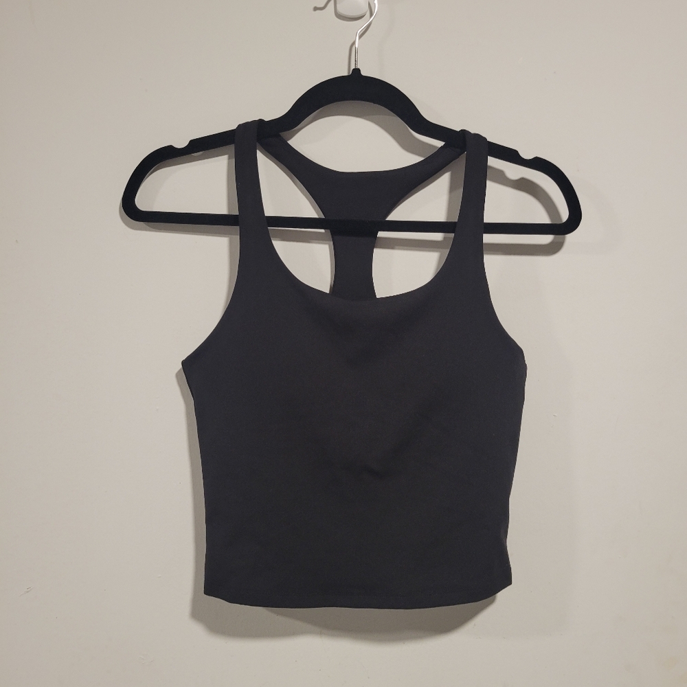 H&M move, black built in bra, workout actuve wear tank top XS